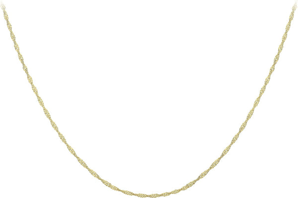 9ct Yellow Gold 25 Twist Curb Chain