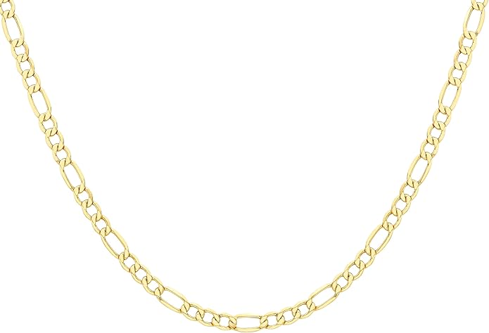 9ct Yellow Gold 120 Diamond Cut Figaro Chain
