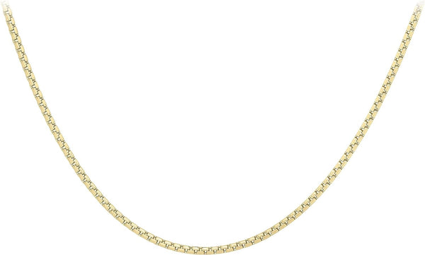 9ct Yellow Gold 36 Diamond Cut Belcher Box Chain