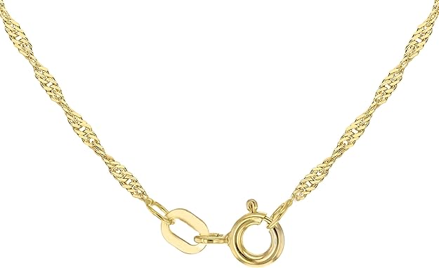 9ct Yellow Gold 25 Twist Curb Chain