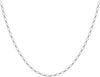 9ct White Gold 80 Oval Becher Links Chain