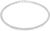 Sterling Silver Diamond Cut Wheat Chain Bracelet