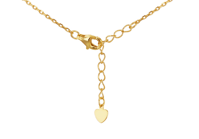 Gold Plated Sterling Silver Clover Malachite Zirconia Pendant