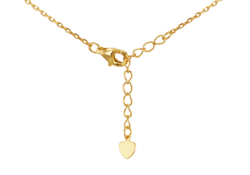 Gold Plated Sterling Silver Clover Malachite Zirconia Pendant