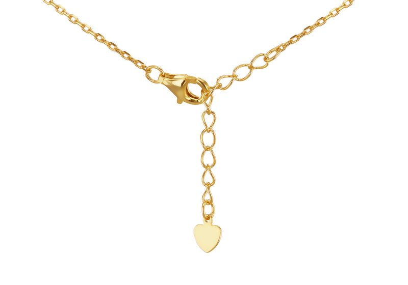 Yellow Gold Plated Sterling Silver Round Malachite Zirconia Pendant