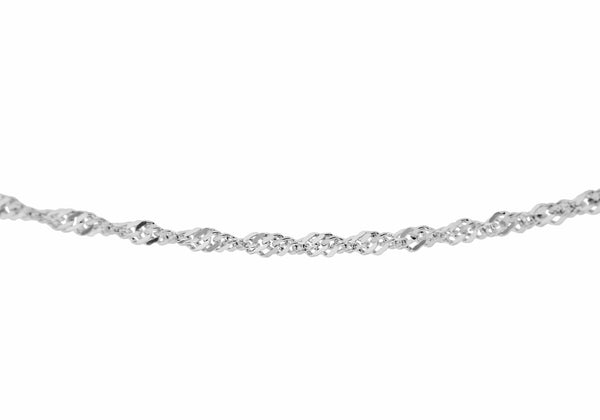 Sterling Silver 40 Diamond Cut Twist Curb Chain