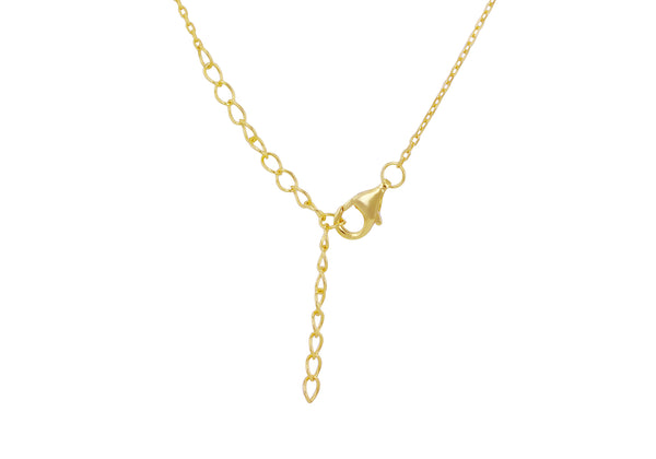 Gold Plated Sterling Silver Heart Malachite Zirconia Pendant