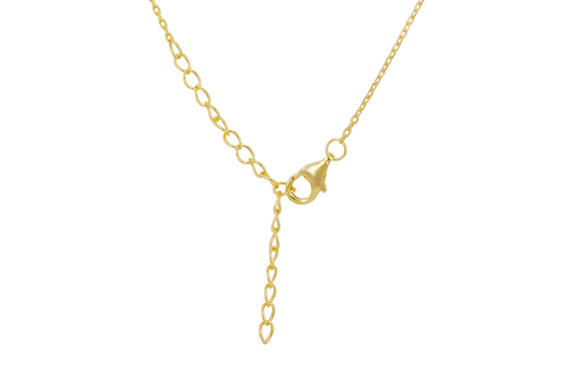 Gold Plated Sterling Silver Heart Malachite Zirconia Pendant