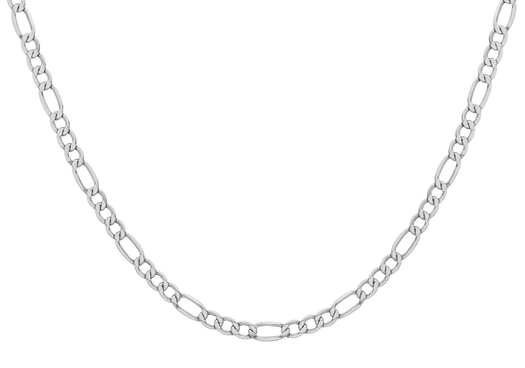 Sterling Silver 180 Diamond Cut Figaro Chain