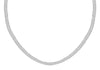Sterling Silver Double Row Zirconia Tennis Necklace