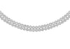 Sterling Silver Double Row Zirconia Tennis Necklace