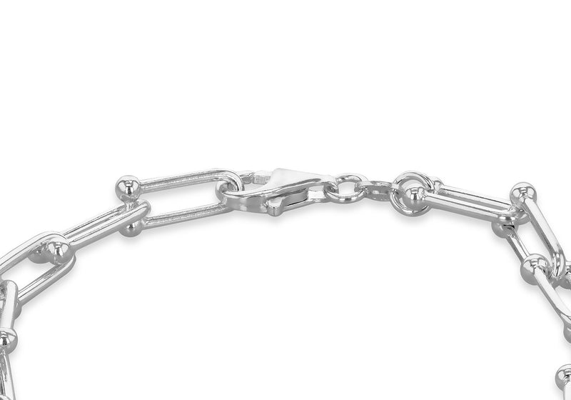 Sterling Silver Horseshoe Links Bracelet