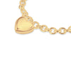 Yellow Gold Plated Sterling Silver Heart Charm Bracelet