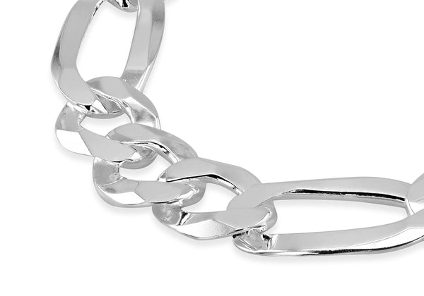 Sterling Silver 350 Chunky Figaro Links Bracelet