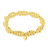 Gold Plated Sterling Silver Double Ball Twisted Strand Stretch Bracelet