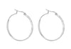 Sterling Silver Diamond Cut Creole Earrings