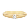 Gold Plated Sterling Silver 0.10ct Lab Created Diamond Solitaire Ring