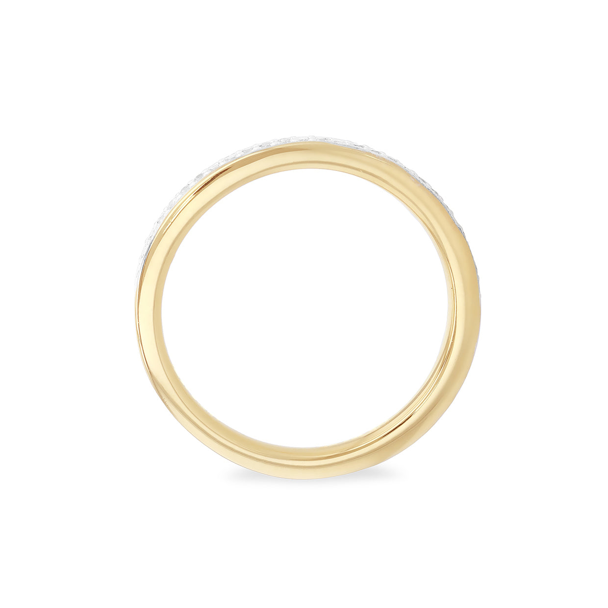 Gold Plated Silver 0.17ct Diamond Half Eternity Ring