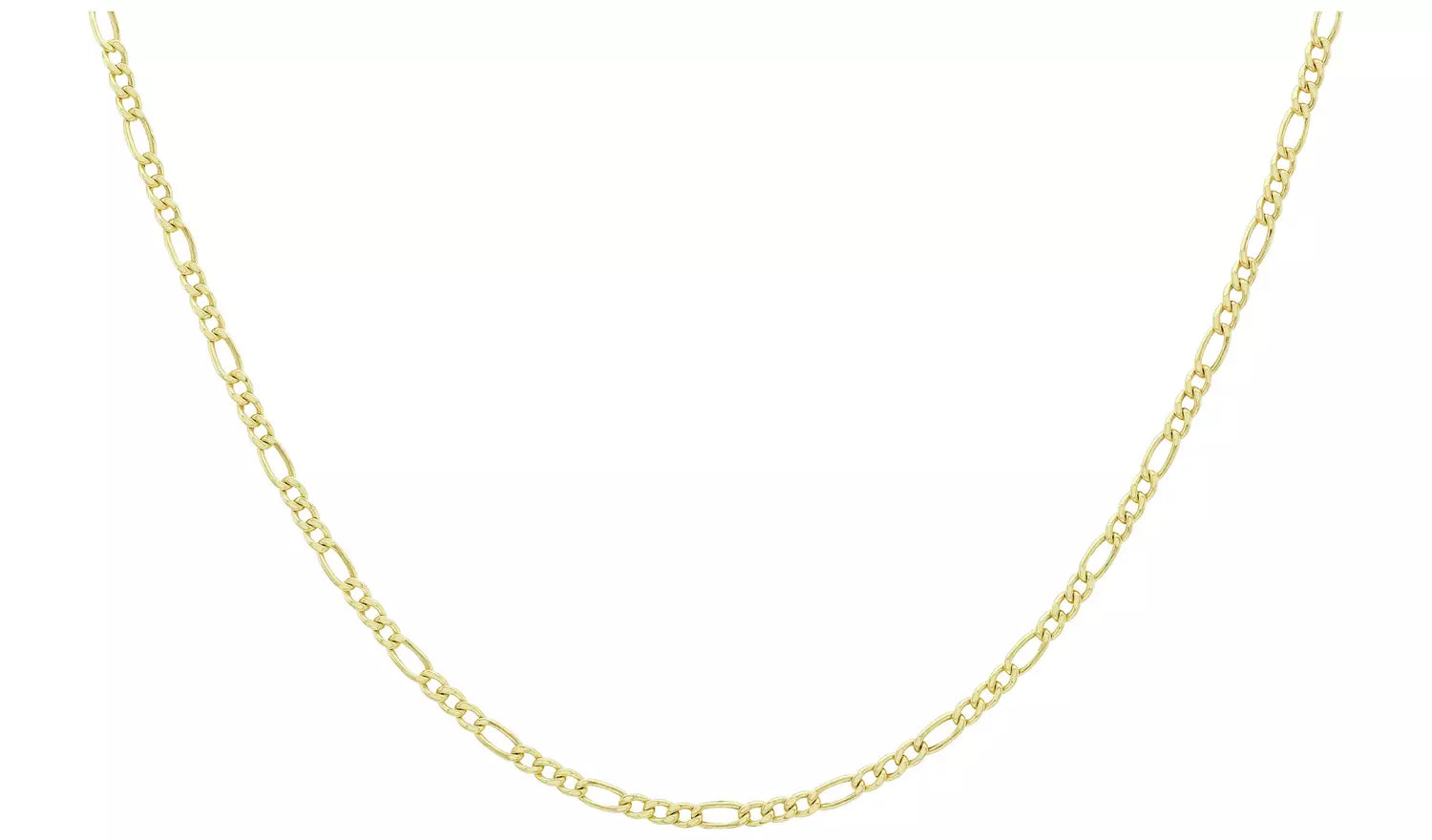 9ct Yellow Gold 120 Diamond Cut Figaro Chain