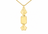 9ct Gold Bonbon Sweet Wrapper Pendant Necklace