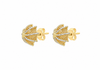 9ct Gold Openwork Rosette Stud Earrings