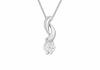 9ct Gold Solitaire Zirconia Twist Pendant