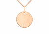 9ct Rose Gold Polished Disc Pendant Necklace