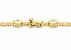 9ct Yellow Gold 0.08ct Diamond Heart Filigree Link Bracelet