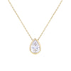 9ct Yellow Gold Pear-Cut Zirconia Slider Necklace