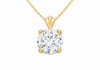 9ct Yellow Gold Round Zirconia Pendant