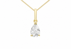 9ct Yellow Gold Teardrop Zirconia Solitaire Pendant