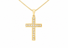 9ct Yellow Gold Zirconia Cross Pendant