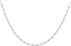 9ct white gold 1.8mm Forzatina chain with flat, mirror-cut oval links and a spring-ring clasp.