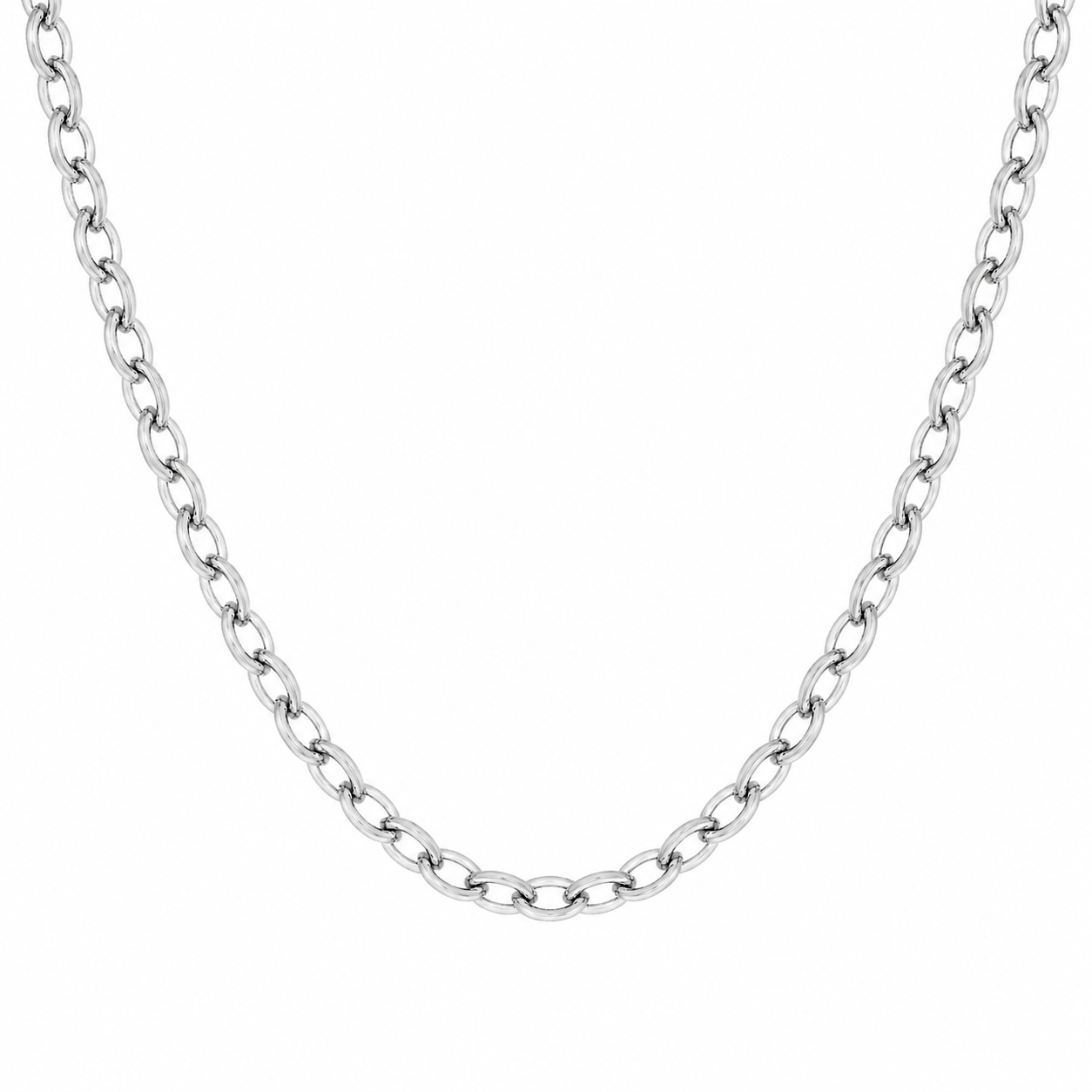 Sterling Silver 100 Round Belcher Chain