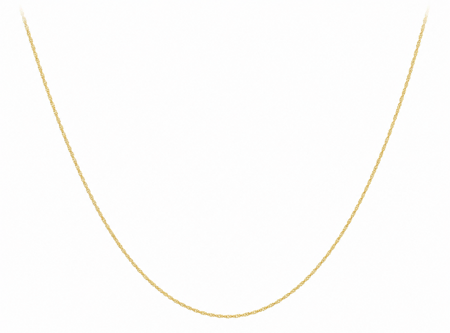 18ct Yellow Gold 20 Twist Ultra-Slim Curb Chain