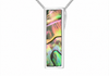 Sterling Silver Paua Shell Bar Pendant