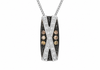 9ct White Gold 0.15ct White & Chocolate Diamond Crossover Slider Pendant