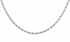 9ct White Gold 60 Diamond Cut Rope Chain