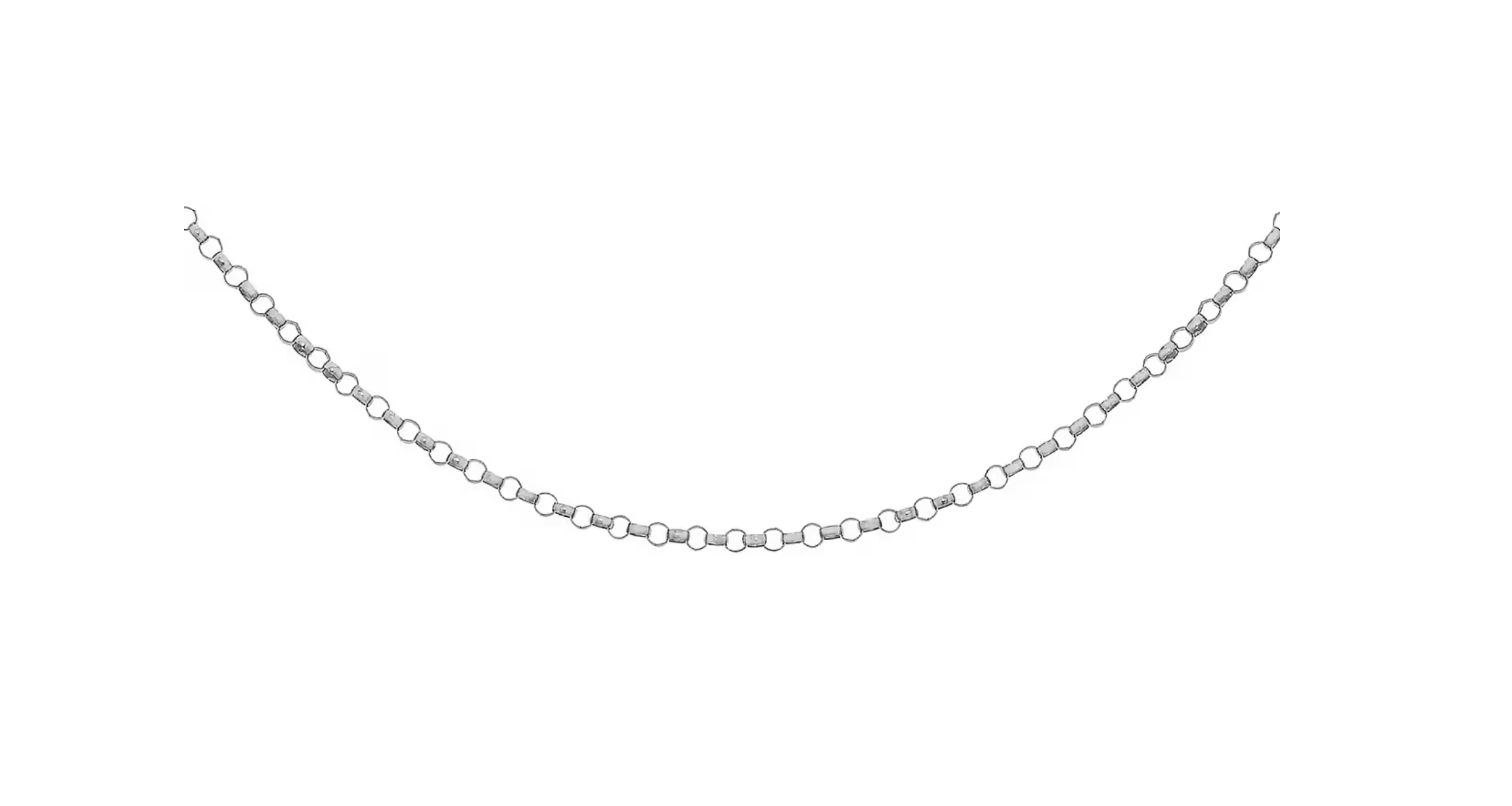 18ct White Gold 45 Round Belcher Chain