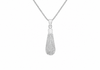 Sterling Silver Spiral Openwork Teardrop Pendant Necklace
