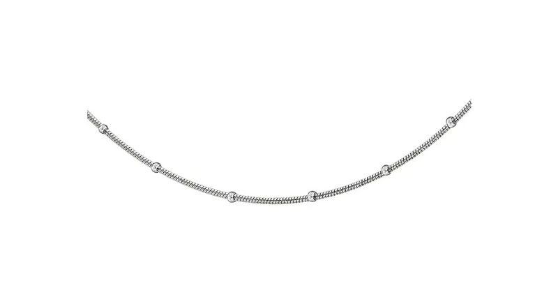 Sterling Silver Fine Snake and Ball Chain