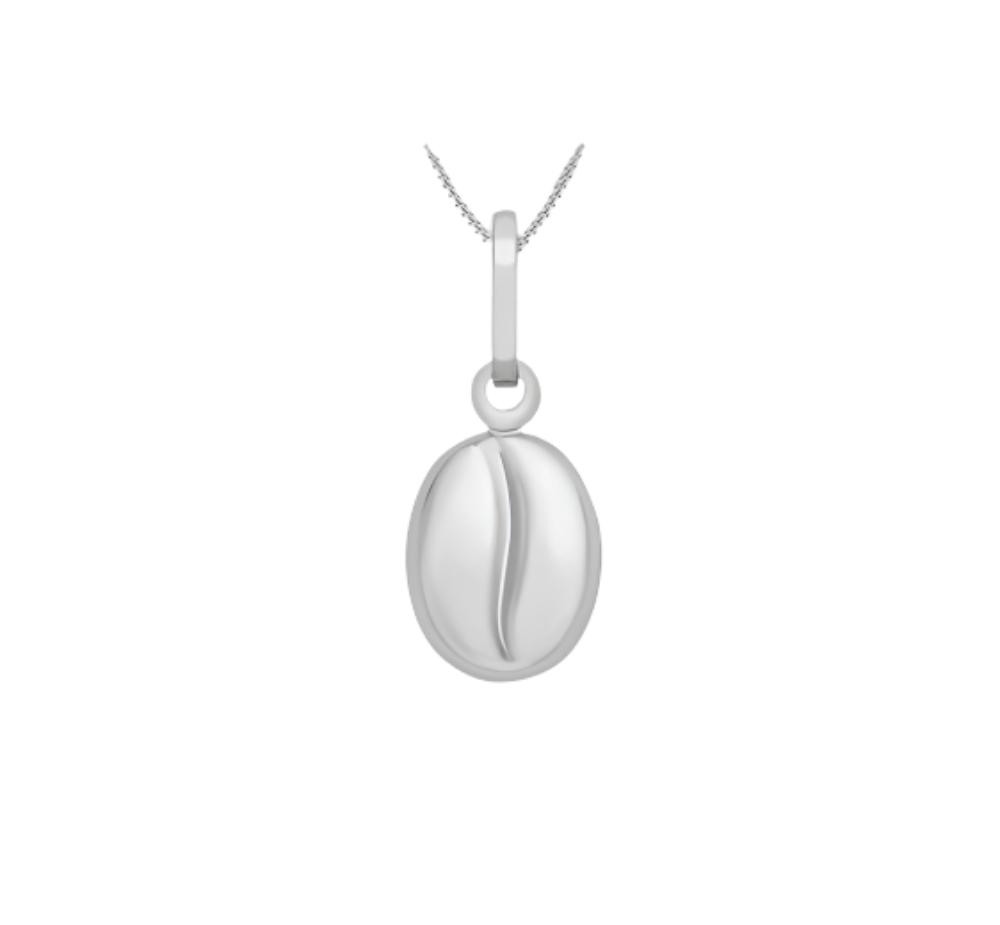 Sterling Silver Coffee Bean Pendant