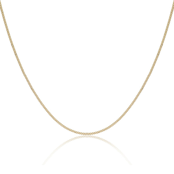 9ct Yellow Gold 25 Diamond Cut Adjustable Curb Chain