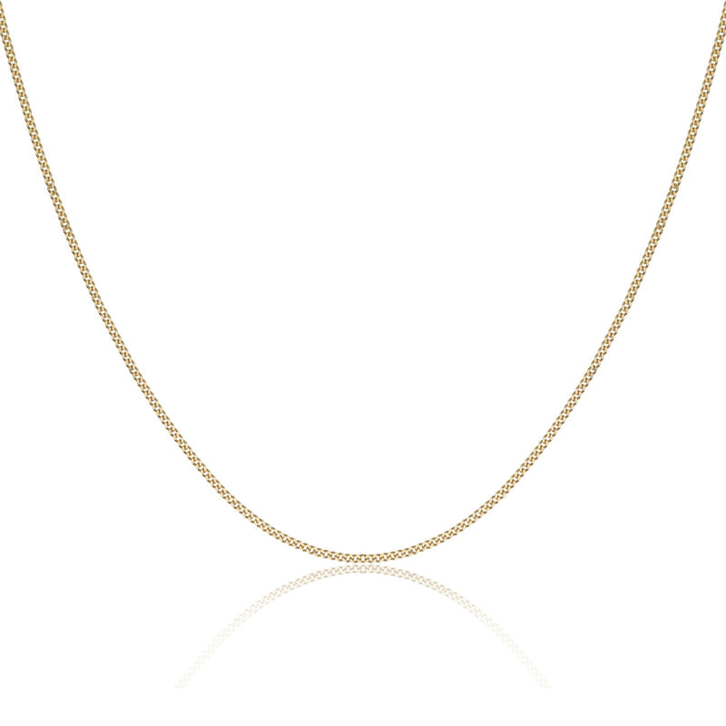 9ct Yellow Gold 25 Diamond Cut Adjustable Curb Chain