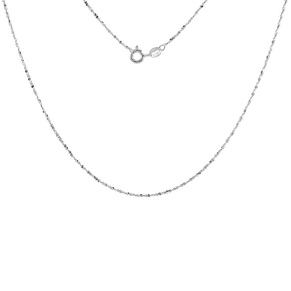 Sterling Silver 40 Diamond Cut Twist Curb Chain