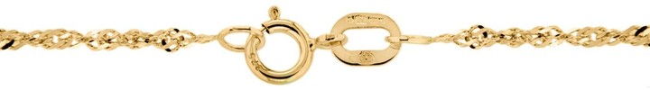 9ct Yellow Gold Diamond Cut Ball and Twist Curb Chain