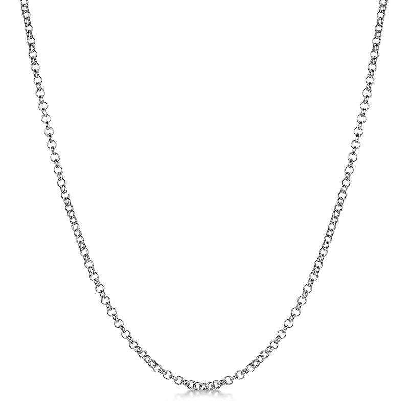 18ct White Gold 45 Round Belcher Chain