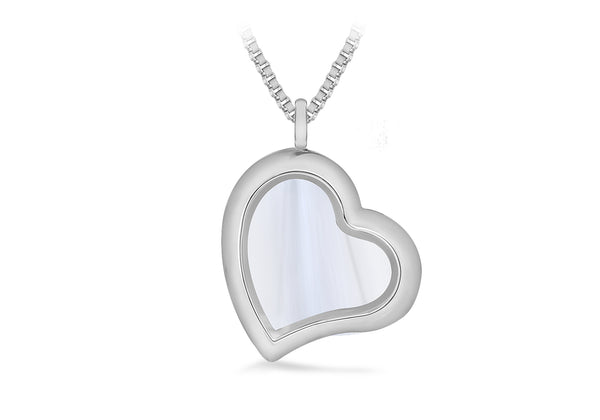 Heart Treasure Charm Locket on Box Chain