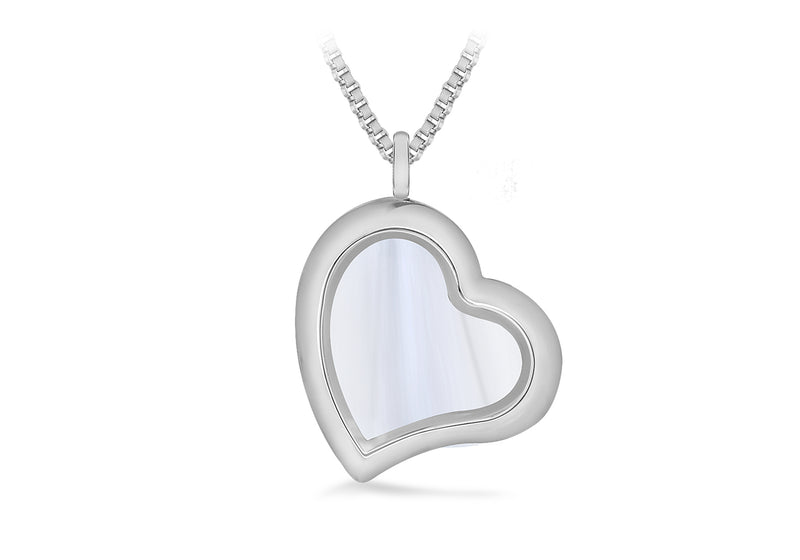 Heart Treasure Charm Locket on Box Chain