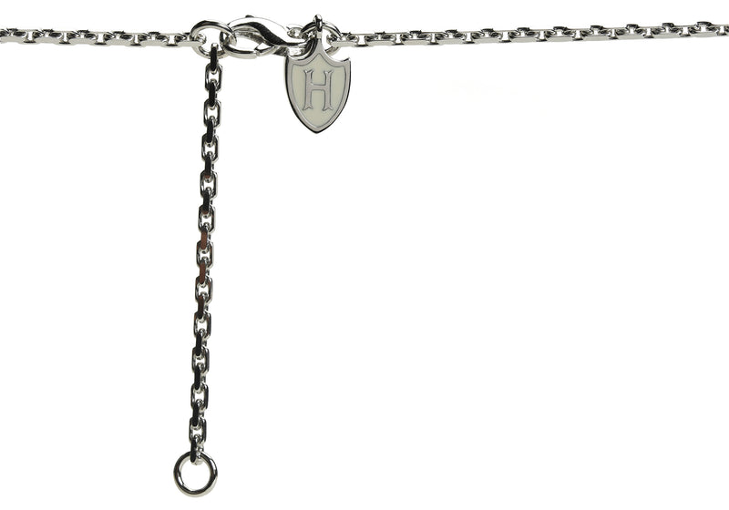 Hoxton London Men's Sterling Silver Bold Leather Ribbed Cross Adjustable Necklace
